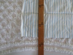5058. Jo-Ann BLUE & WHITE STRIPE Quilting COTTON FABRIC – 41-1/2″ x 5/8 yd.