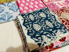 100% cotton 5×5 inch charm pack 50pcs Boho block printed Scrap Assorted color