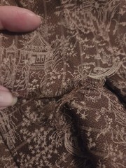 VTG CHINOISERIE Soverign Textiles Fabric Brown/Cream/Sewing/Craft/Home/44″/BTY