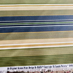 MACO Indoor/Outdoor Upholstery Fabric Calista Stripe Delft 10 Yd NEW