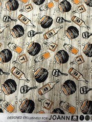 Cotton Fabric Halloween Bottles Cauldron Poison 53”