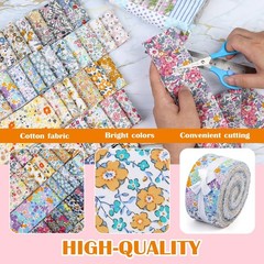 45PCS Fabric Jelly Rolls, Jelly Roll Fabric Strips for Quilting, Patchwork Cr…