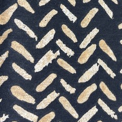 Abstract Black & Gold Cotton Fabric 1/2 yard x 44″ Sewing/Crafts
