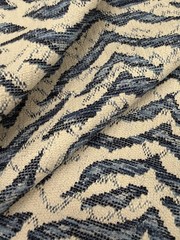Jane Churchill Tiger Animal Skin Weave Uphol Fabric-Tibor Blue 0.75 yds J0281-03