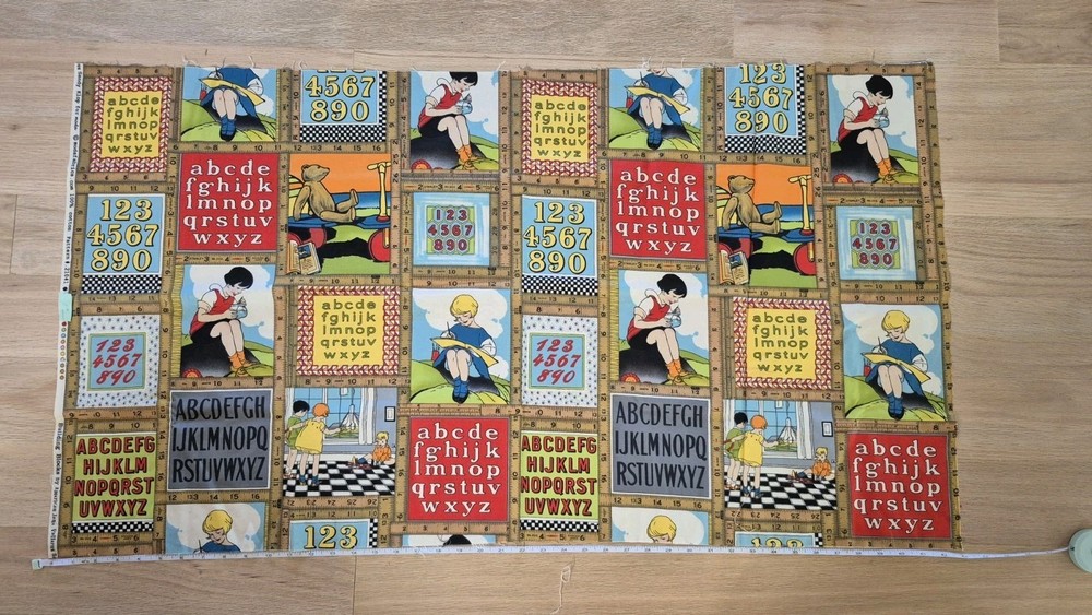 Moda Fabric Vintage Storybook School Teacher 24×43 Inches 100% Cotton