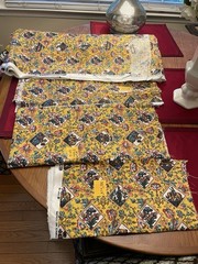 Mustard Gold Upholstery Drapery Fabric Lot 8.5 Yards 56″ Wide 4 Pieces
