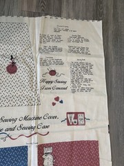 VTG Joan Kessler Concord Fabrics-Cut&Sew Fabric Sewing Machine Cover&Chatelaine