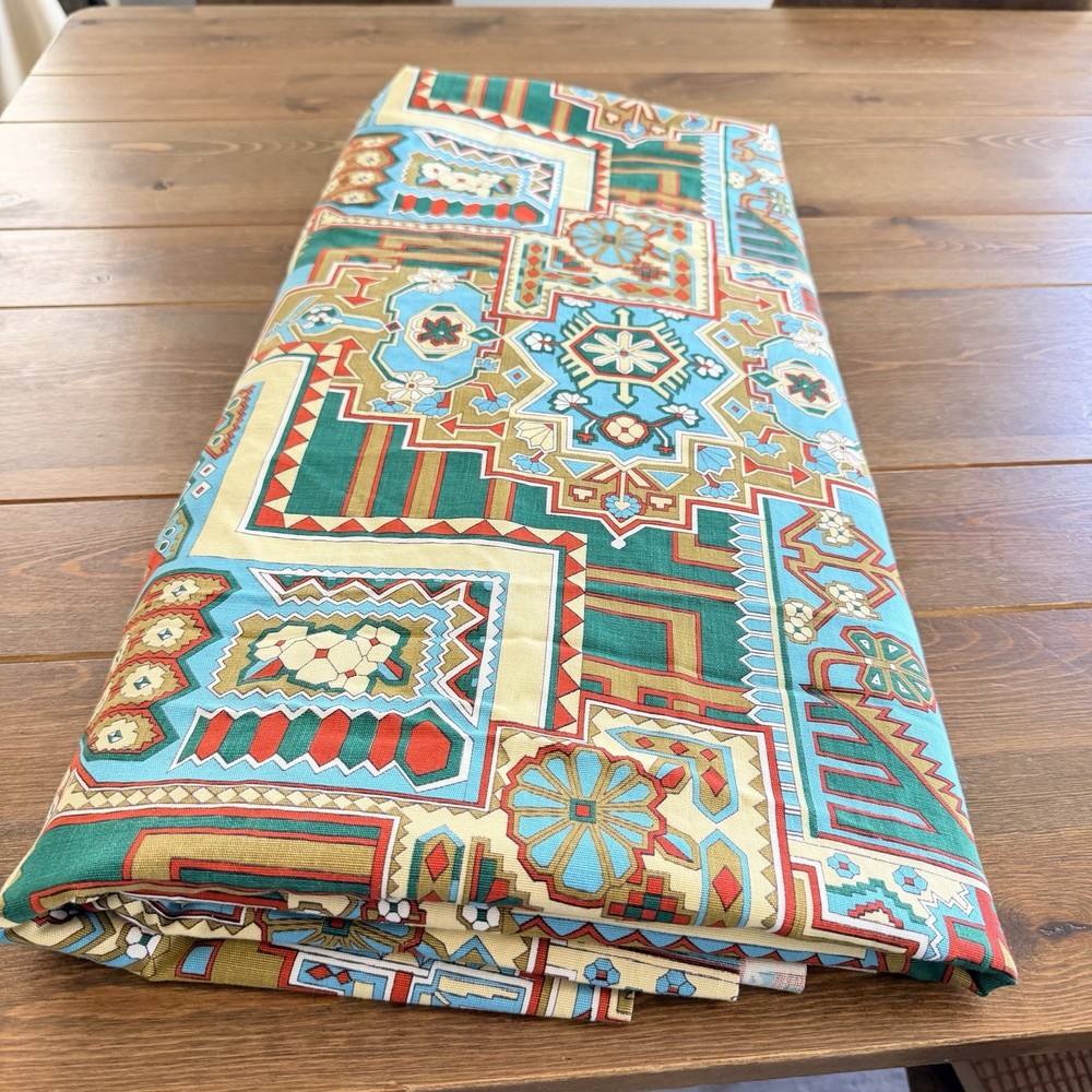 5 yds. X 42” Vintage Geometric Home Decor Fabric Vintage