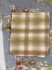 VTG Ralph Lauren Fabric Remnant Sewn On 20″x60″ Blue Floral 1990s Flannel Roses