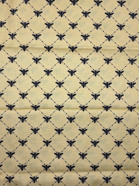 Yellow Bee Diamond Fabric by Loralie Harris Cotton 44″ 1 Yard