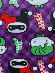 CAMELOT FABRIC~Justice League~DC COMICS~Vintage~KIDS~Character Head Toss~PURPLE~