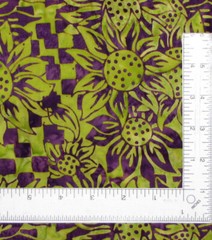 Hoffman Quilt Shop Quality Batik Fabric Set of 4 Fat Quarters Purple Lime Green