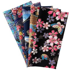 5PCS Cotton Pattern Fabric Bundles – Small Flower Pattern Japanese Style Fabr…