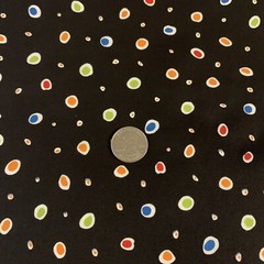 Polka Dot Fabric FQ By Jennifer Garant For Timeless Treasures Green Blue Black