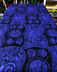 Ankara Big Print Blue/Black Geometric 5yards