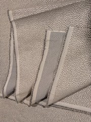 BALLARD DESIGN LIKE – Silver/Pewter RAISED ANIMAL SPOT WOVEN FABRIC Home Decor