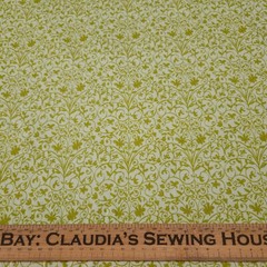Southern Hospitality BTY P&B Textile Tonal Green Floral Olive on Light Green