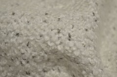 Fleck Snow Fuzzy White Boucle with Taupe Speckles Multipurpose Fabric