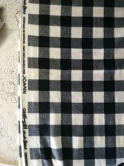 Buffalo Plaid Black White Checks Squares Fleece Fabric Print BTY 36×58 Anti-pill