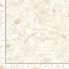 Poppy Passion Text Fabric By Yard Floral Cream Cotton Timeless Treasures CD3807