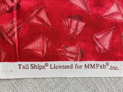 Red on Red Tall ships by MMFab, Inc. 3 yds. 31″, 44″ Wide