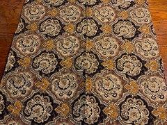 3 Lot Quilted Fabric Paisley 42”x39” Blue 1 Yd 40”+ 1 Yd 27” Brown 39”x 17.5”