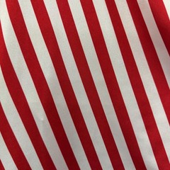 Emma RED/WHITE 1/2 Inch Stripes Printed Polyester Spandex 4-way Stretch Fabric