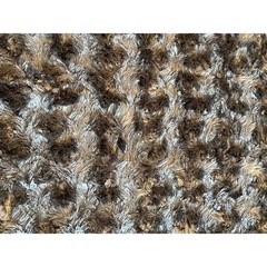 Dark Brown Rose Swirl Faux Fur Fabric 62″x23″ Soft Plush Remnant 00861