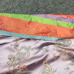 Reversible Asian-Inspired Jacquard Brocade Fabric Dragon & Phoenix Motif–72 x 45