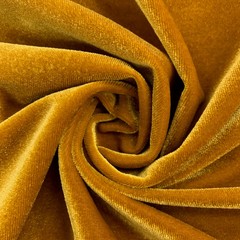 Princess DARK GOLD Polyester Spandex Stretch Velvet Fabric by the Yard