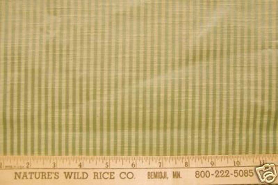 Woven Stripe Fabric Varies From Shimmer to Matte in Shades of Green 54″ X 29″