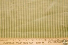 Woven Stripe Fabric Varies From Shimmer to Matte in Shades of Green 54″ X 29″