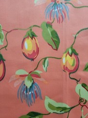 THIBAUT Orange SWEET LIFE FISH BOWL Pattern 25″ Square Cotton Sateen Fabric