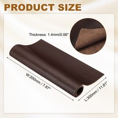 Genuine Leather Sheet, 7.9″x11.8″ Full Grain Leather Pieces, Dark Brown
