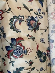 Vintage Waverly Lady Liberty Legacy Decorator Floral Fabric 10.5 Yds X 54”