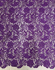 Maggie PURPLE Guipure Venice Heavy Lace Fabric by the Yard – 10019