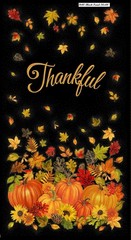 Thankful Fall Autumn Leaf cotton fabric Timeless Treasure 3642 Metallic Accent