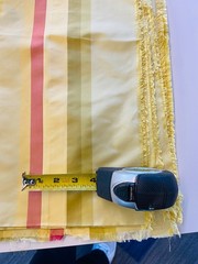 Kravet Coutoure Pink & Yellow Pastel Candy Stipe Duoioni Silk Fabric 10. 5 yrds.