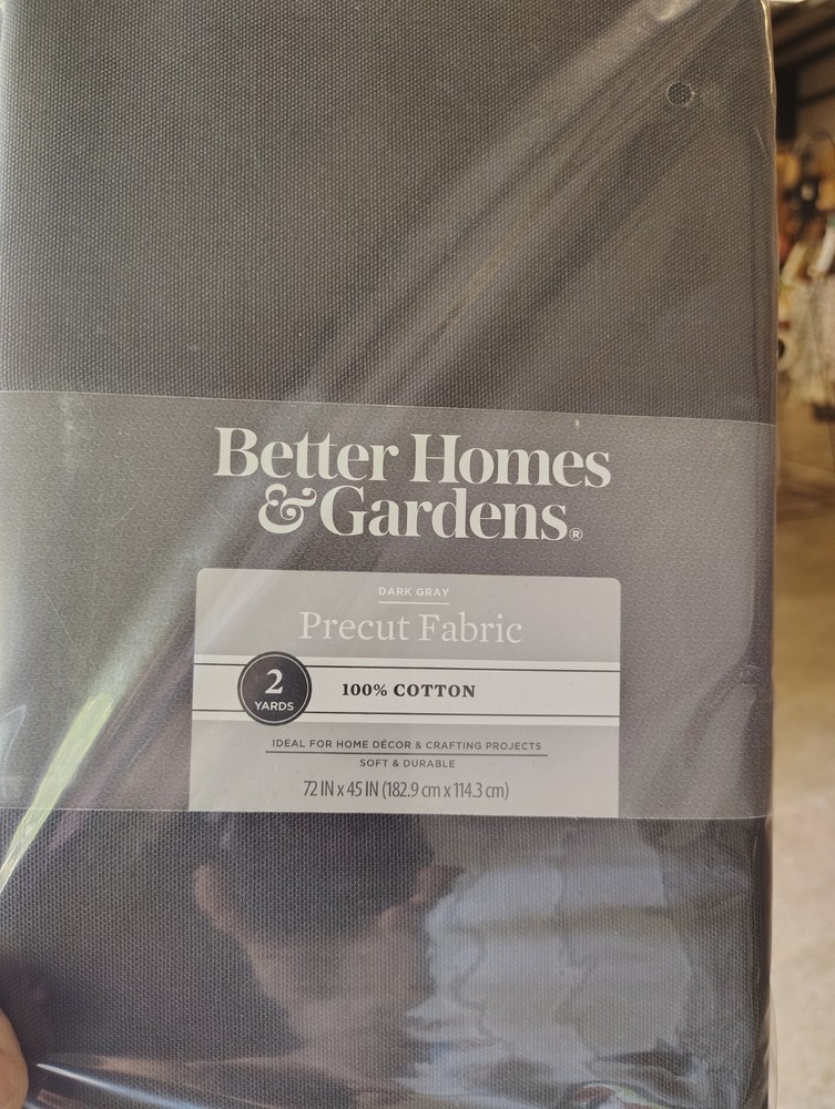 Better Homes & Gardens 100% Cotton Dark Gray 4 Yards Precut Fabric