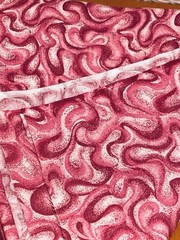Pink Maroon Marbled Speckled Swirl White 1.25Y x 44″Width Cotton Fabric