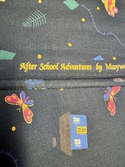 After School Adventures Bus Kite Cat 1 yard 100% Cotton Fabric Free Ship SBB3