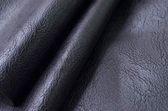 Thick 1 Yard Faux Leather Fabric – Soft Skin Grain PU – 54″ x 36″ – Black