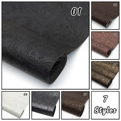 30x137cm Swirls Bump Textured Faux Leather Synthetic Leather Fabric Sheets DIY