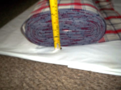 New old stock Vintage Fabric Bolt Tartan Plaid Seek sucker 60″ x 20 yards+
