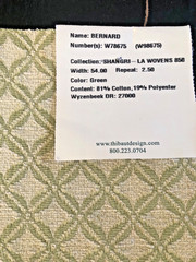 THIBAUT Bernard in Green 16 1/2 x 16 5/8″ Textural Fabric Sample