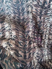 Black & Brown color animal print soft chiffon Fabric By the Yard 58″
