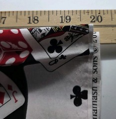 Vintage 2pc Shamash & Sons 2002 Fabric Playing Cards Dice Ace Queen King 2yd+