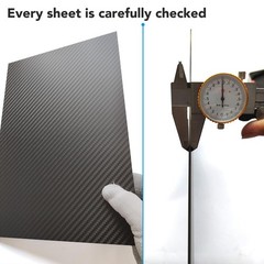 2.0mm Carbon Fiber Sheet Twill Matte 200x300mm 100% 3K Reinforcement
