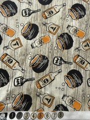 Cotton Fabric Halloween Bottles Cauldron Poison 53”