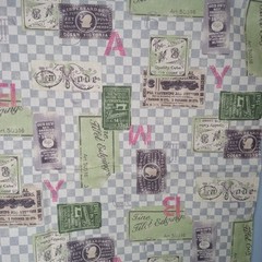 Vintage Lecien Fabric–Art Store Theme–Japan Cotton Quilting Sewing 2 Yards
